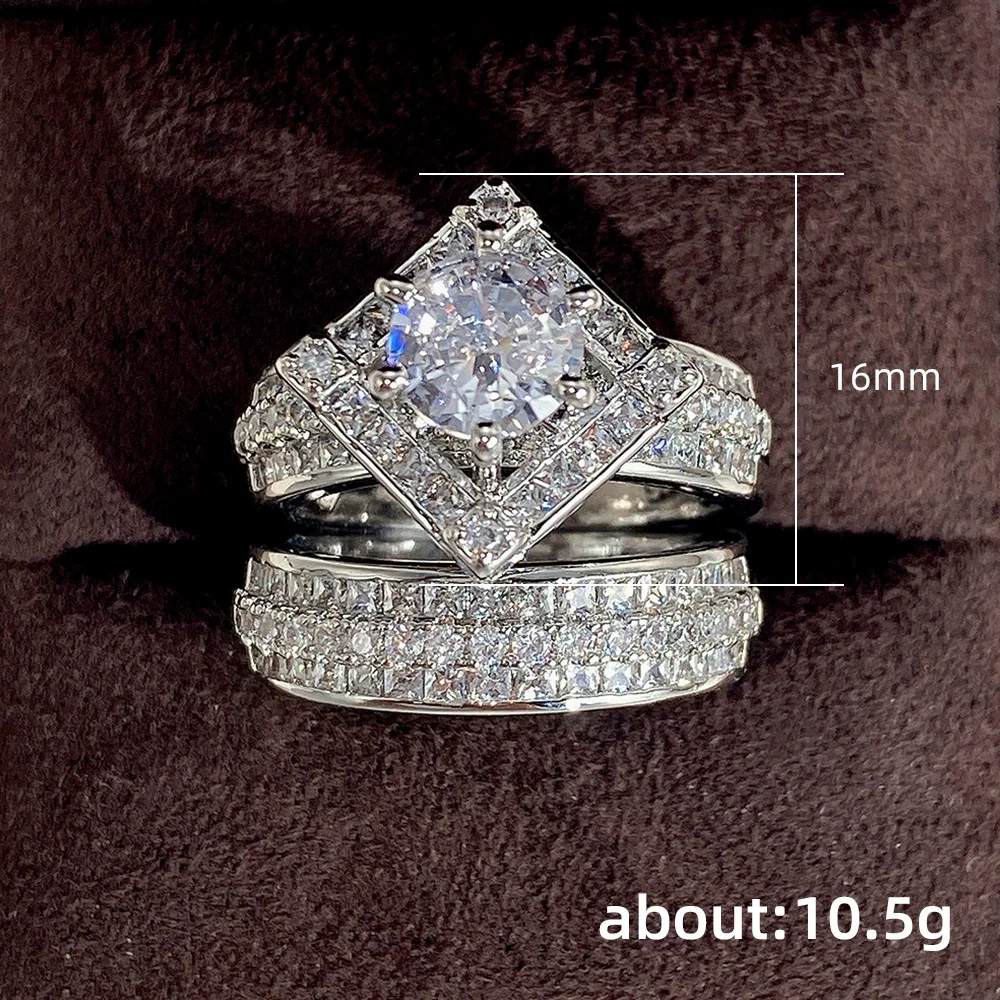 Wholesale Women's Light Luxury Jewelry Ring Copper With Geometric Pattern And Zirconia Processing - Image 4