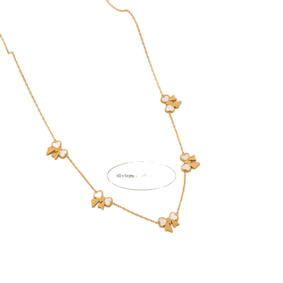 Wholesale Women's Light Luxury Style Flower Shape Real Gold Plated Stainless Steel Necklace Set - Image 5