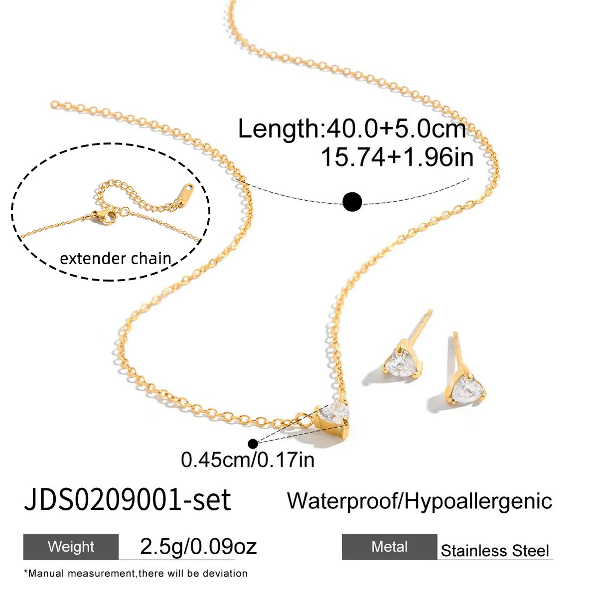 Wholesale Women's Light Luxury Style Geometric Stainless Steel Electroplated Heart Pendant Necklace Jewelry - Image 5