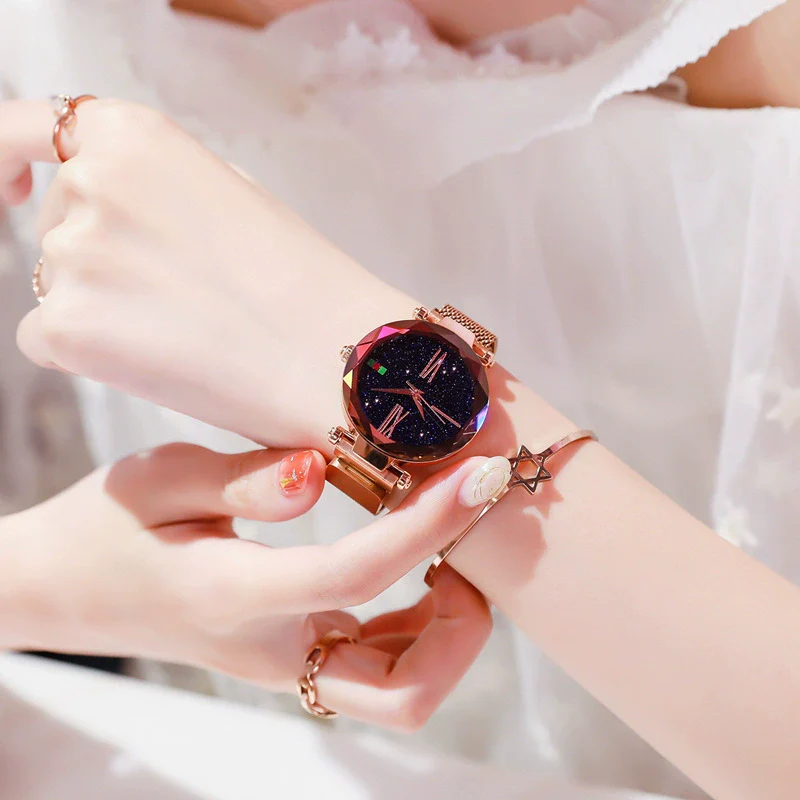 Wholesale Women's Magnet Watch Alloy Case Stainless Steel Strap Round Dial Leisure Style - Image 3