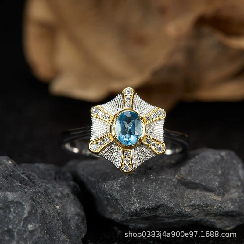 Wholesale Women's Medieval Style Geometric Diamond Gems Silver Earrings - Image 10