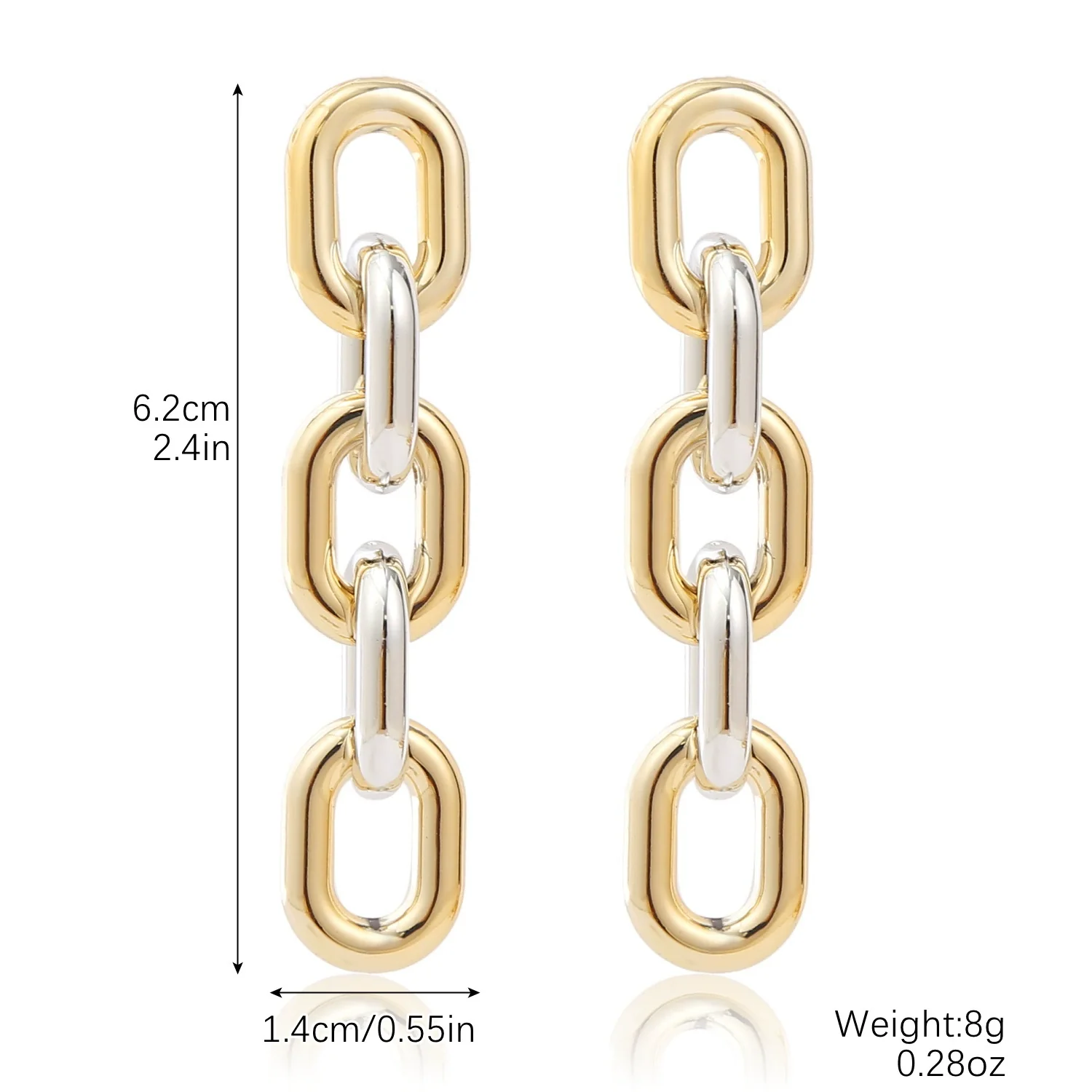 Wholesale Women's Metal And Acrylic Geometric Creative Exaggerated Electroplated Earrings - Image 15