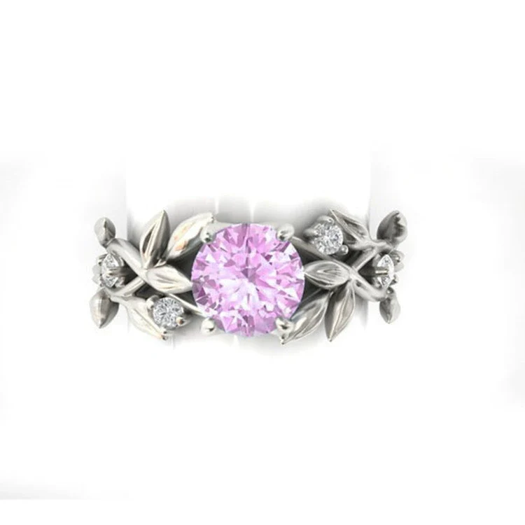 Wholesale Women's Metal Diamond Olive Leaf Ring - Image 5