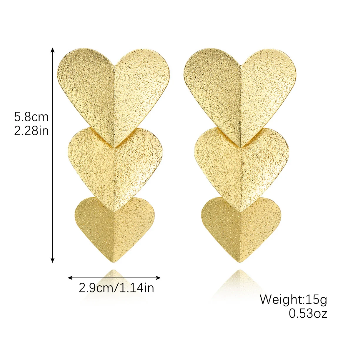 Wholesale Women's Metal Geometric Exaggerated Temperament Electroplated Earrings - Image 13