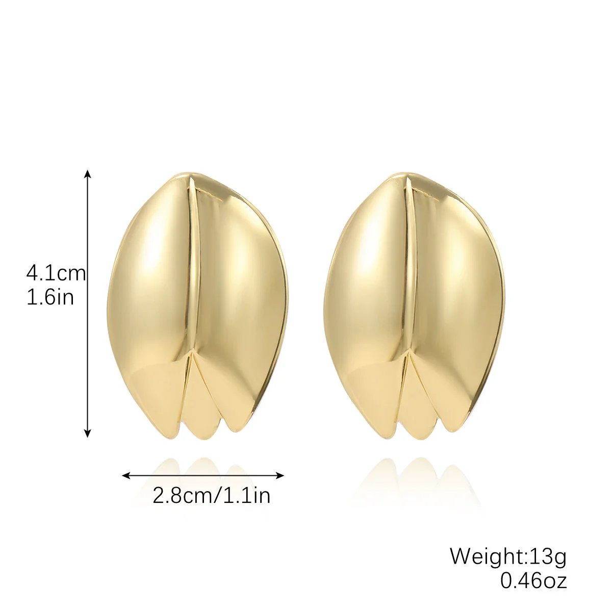 Wholesale Women's Metal Geometric Exaggerated Temperament Electroplated Earrings - Image 5