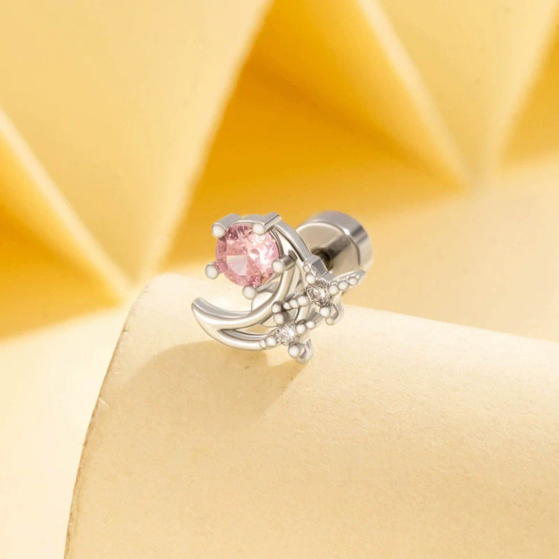 Wholesale Women's Metal Moon Inlaid Zircon Fashion Ear Bone Nail - Image 3