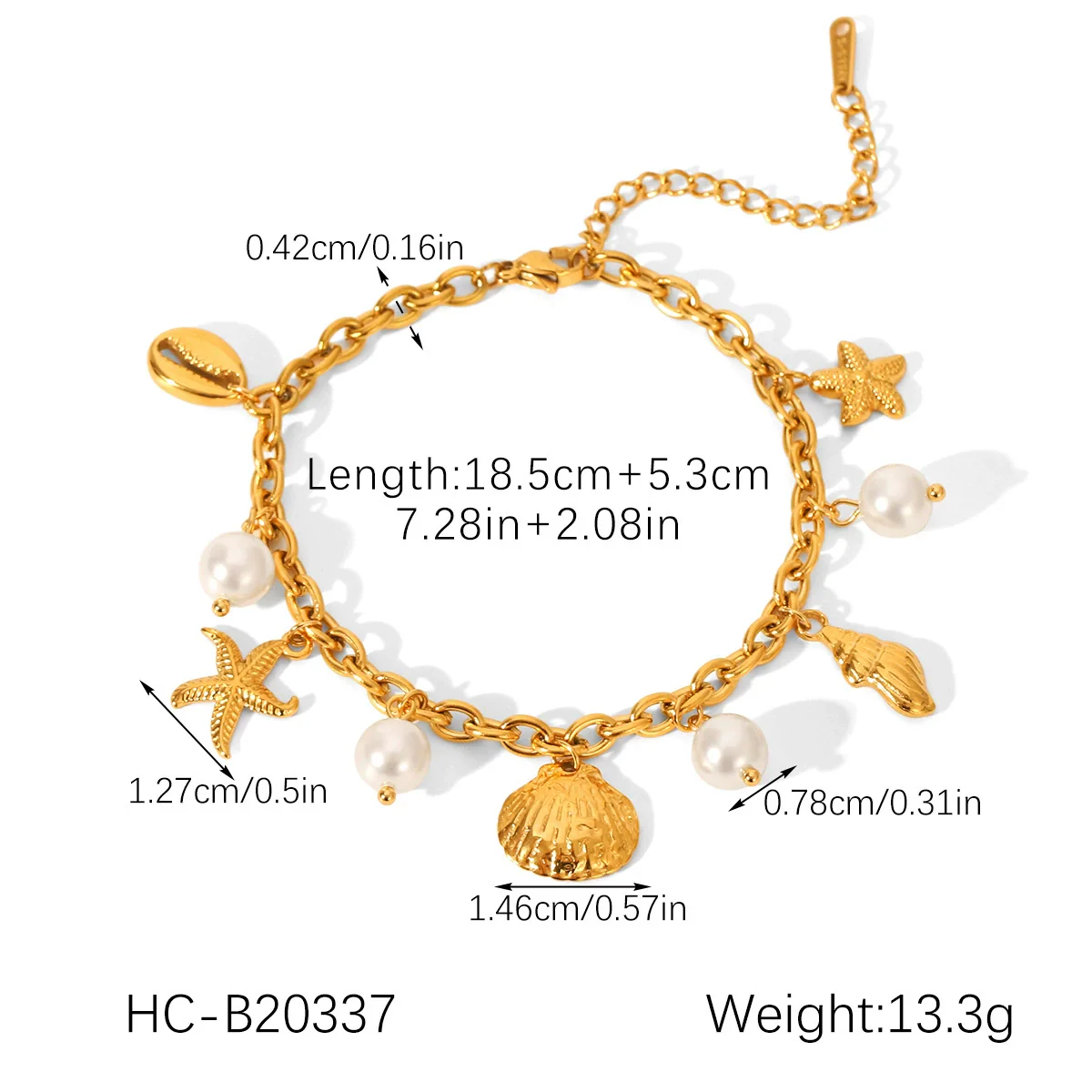 Wholesale Women's Minimalist Geometric Fishtail Pendant Ot Buckle Electroplated Stainless Steel Bracelet Jewelry - Image 9