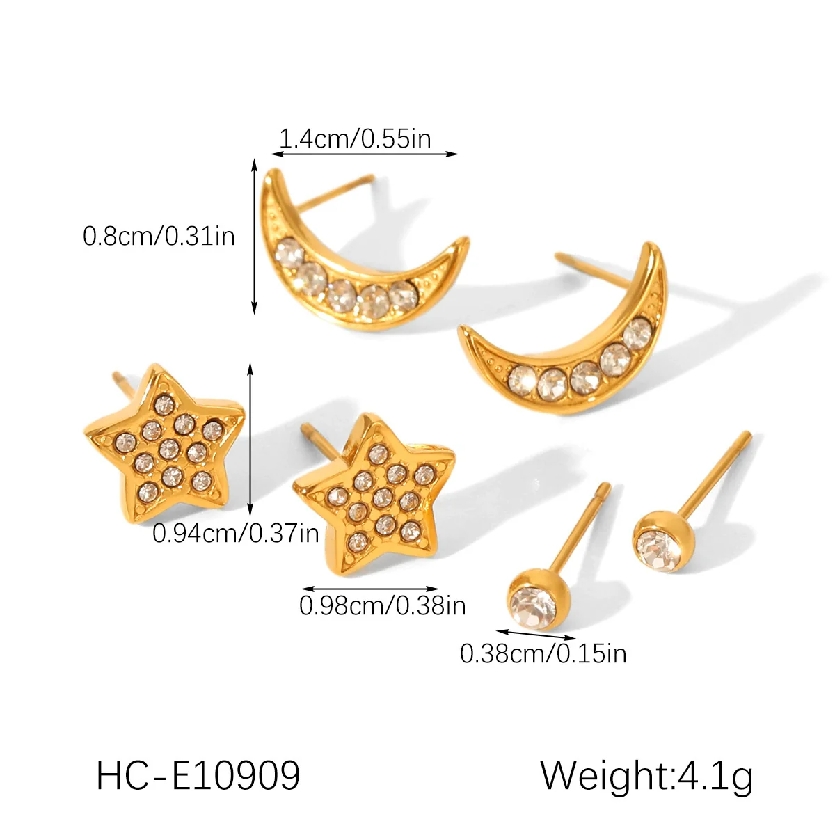 Wholesale Women's Minimalist Geometric Stainless Steel Earrings With Pvd Furnace Vacuum Real Gold Plating - Image 13