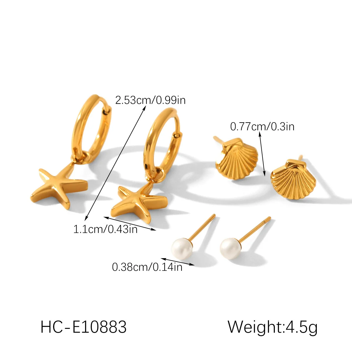 Wholesale Women's Minimalist Geometric Stainless Steel Earrings With Pvd Furnace Vacuum Real Gold Plating - Image 16