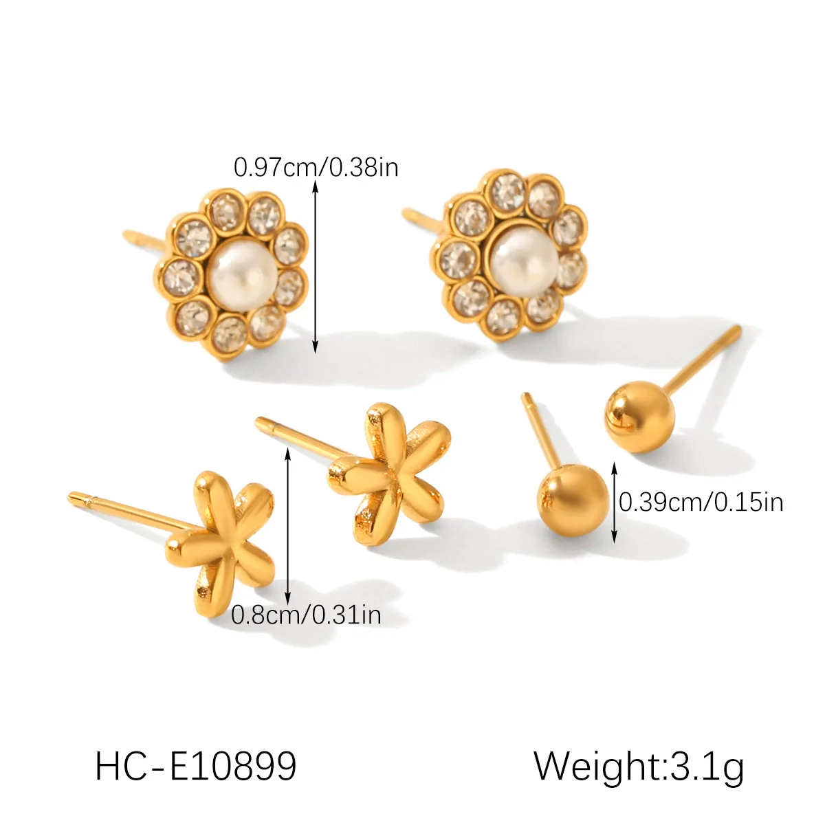 Wholesale Women's Minimalist Geometric Stainless Steel Earrings With Pvd Furnace Vacuum Real Gold Plating - Image 18