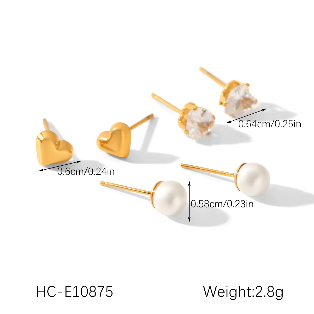 Wholesale Women's Minimalist Geometric Stainless Steel Earrings With Pvd Furnace Vacuum Real Gold Plating - Image 8