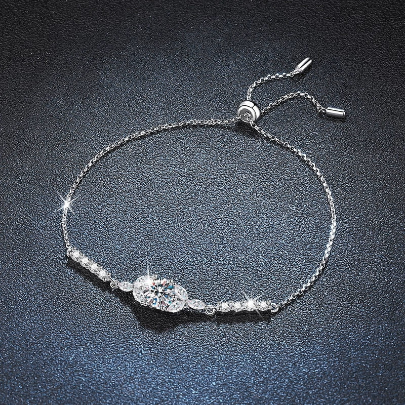 Wholesale Women's Moissanite Bracelet 925 Sterling Silver Geometric Design Jewelry Diy Accessories - Image 3