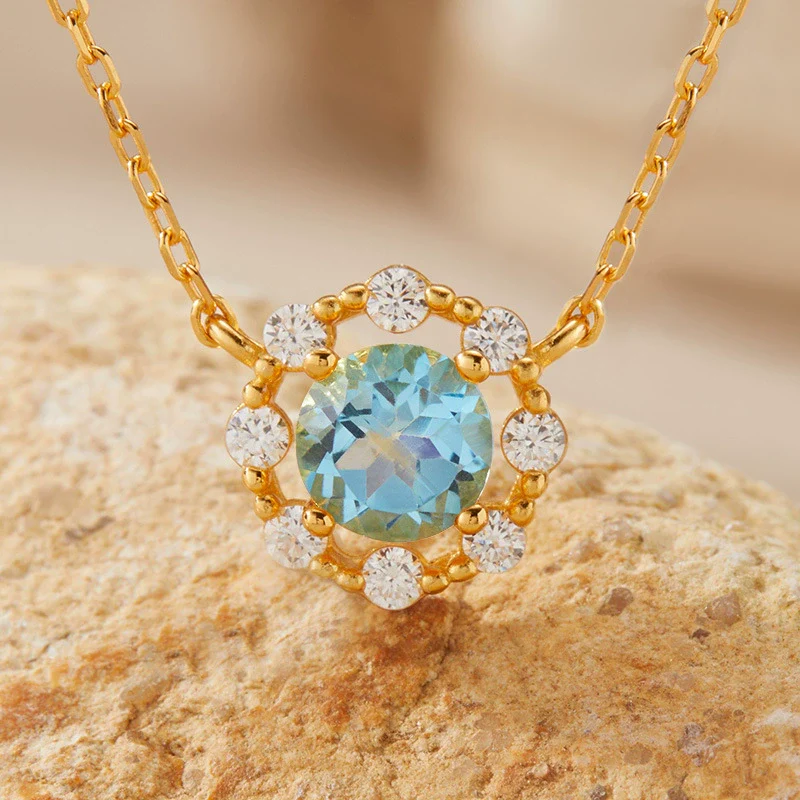 Wholesale Women's Natural Amethyst Citrine Colorful Gemstone Geometric Crystal S925 Sterling Silver Light Luxury Earring Set Jewelry - Image 20