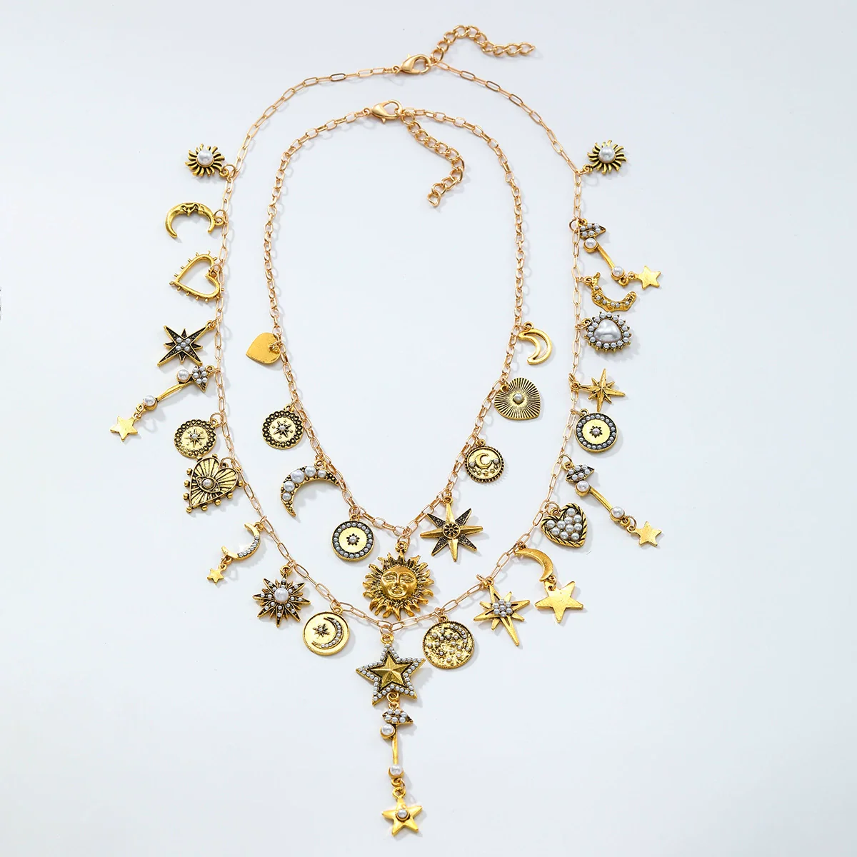 Wholesale Women's Necklace Zinc Alloy Geometric Star Heart Shape Electroplating Fashion Minimalist Style - Image 2