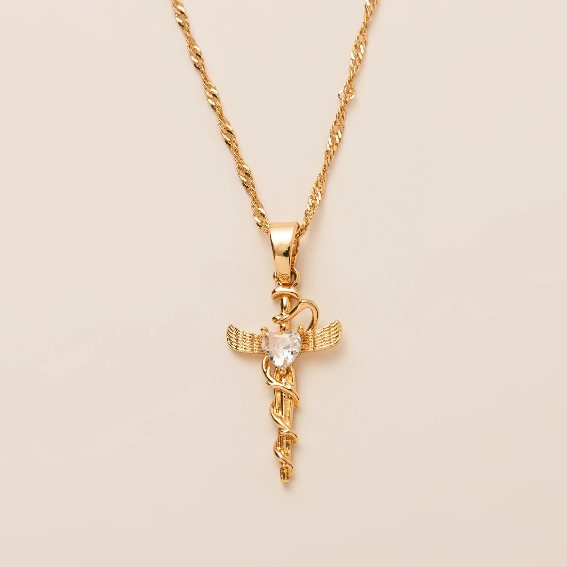 Wholesale Women's Retro Geometric Snakeshaped Necklace With Copper Chain And Titanium Steel Pendant Electroplated - Image 12