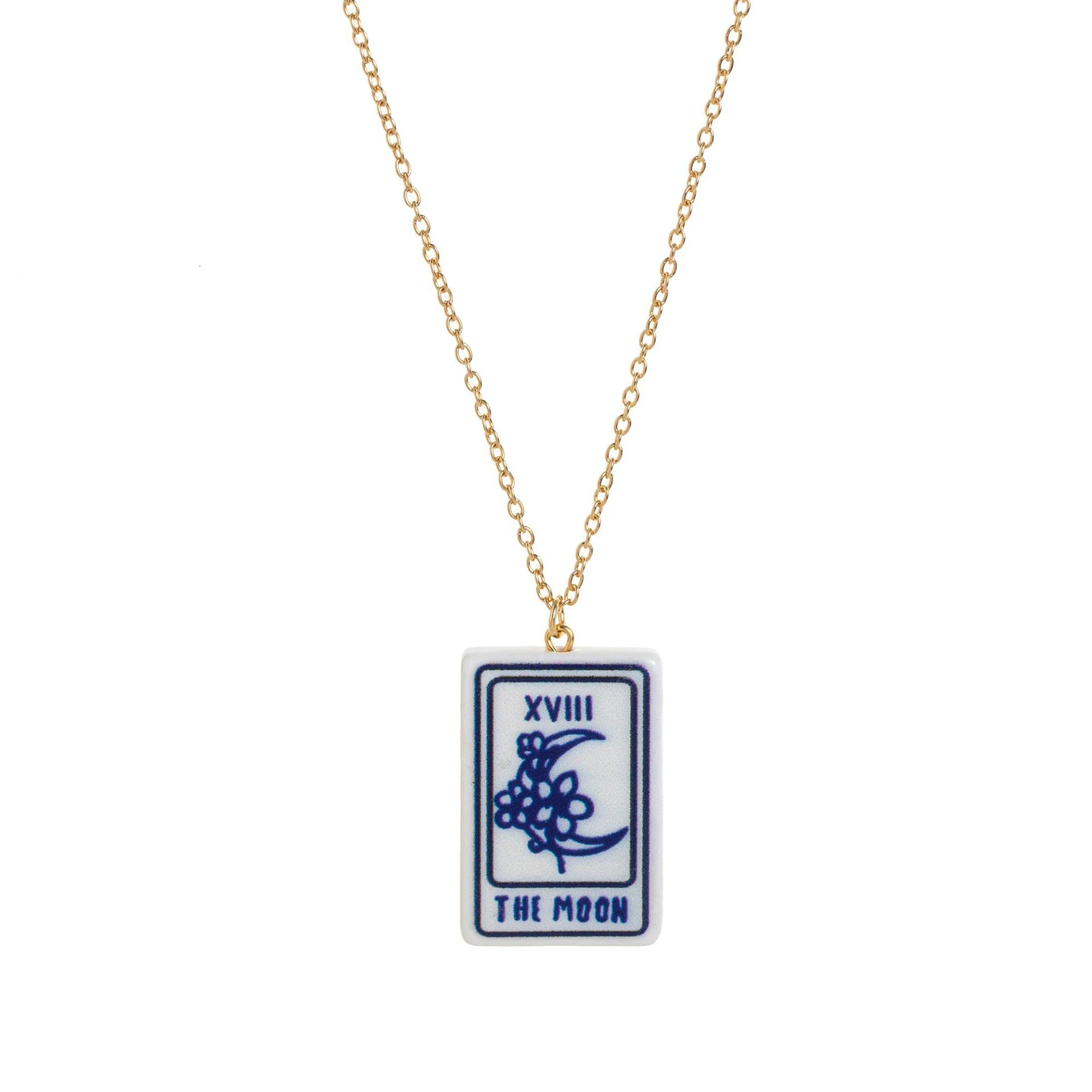 Wholesale Women's Retro Minimalist Geometric Heart Tarot Copper Goldplated Necklace - Image 7