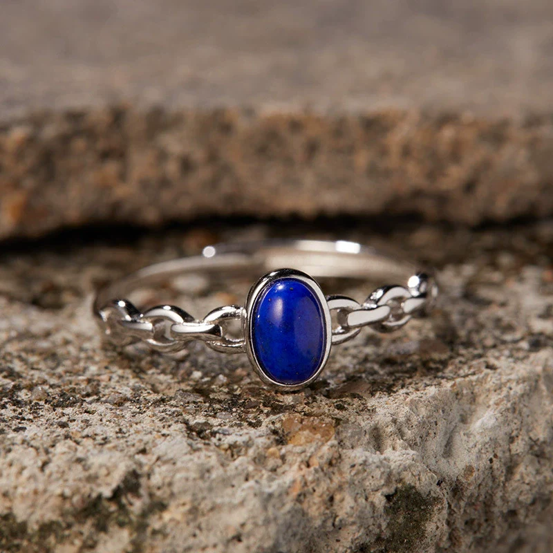 Wholesale Women's Ring S925 Sterling Silver Geometric Design Set With Gemstones - Image 7