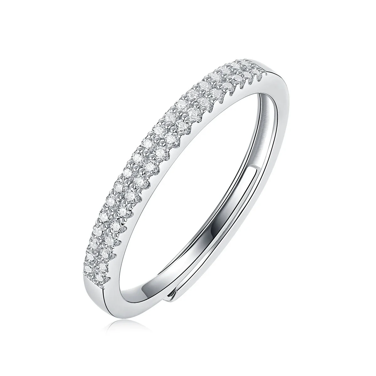 Wholesale Women's S925 Silver Ring With Geometric Pattern And Electroplating Process - Image 3