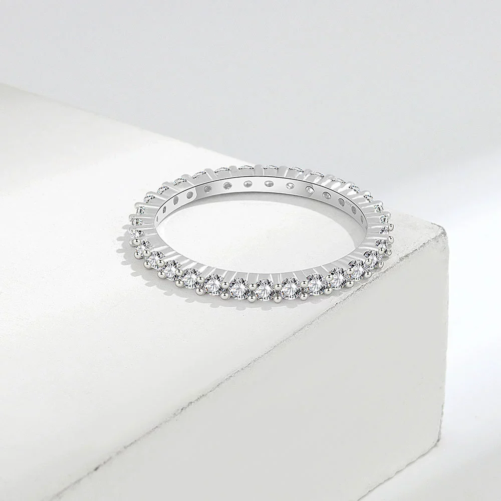 Wholesale Women's S925 Sterling Silver Geometric Amethyst Diamond Ring With Electroplating - Image 3