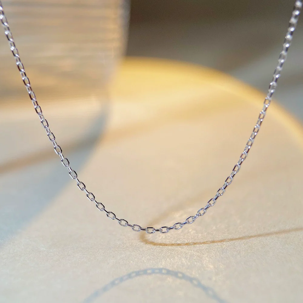 Wholesale Women's S925 Sterling Silver Geometric Pendant Ochain Necklace With Electroplating - Image 7