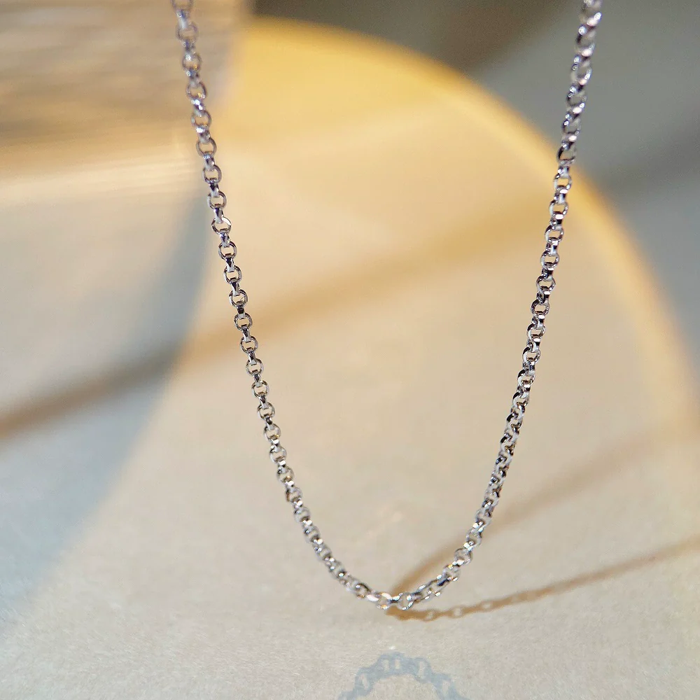 Wholesale Women's S925 Sterling Silver Geometric Pendant Ochain Necklace With Electroplating - Image 8