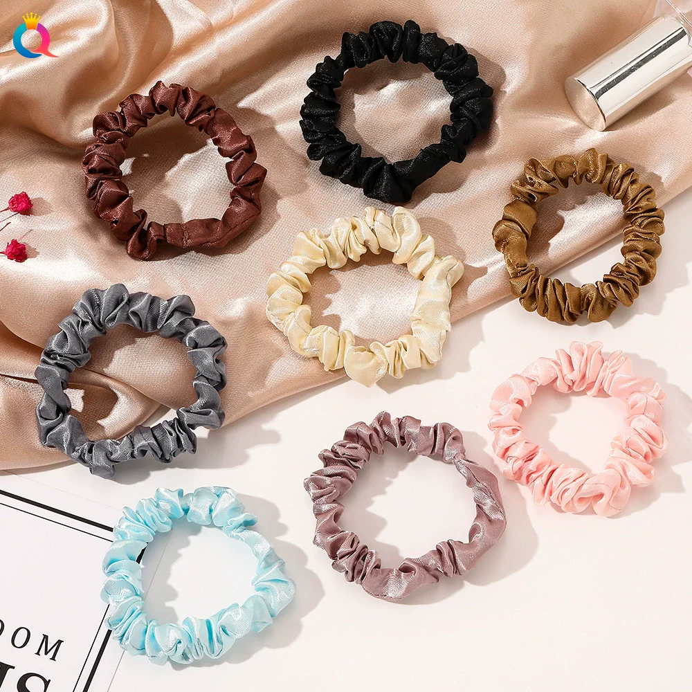 Wholesale Women's Satin Large Intestine Shape Hair Ring Manual Crafted