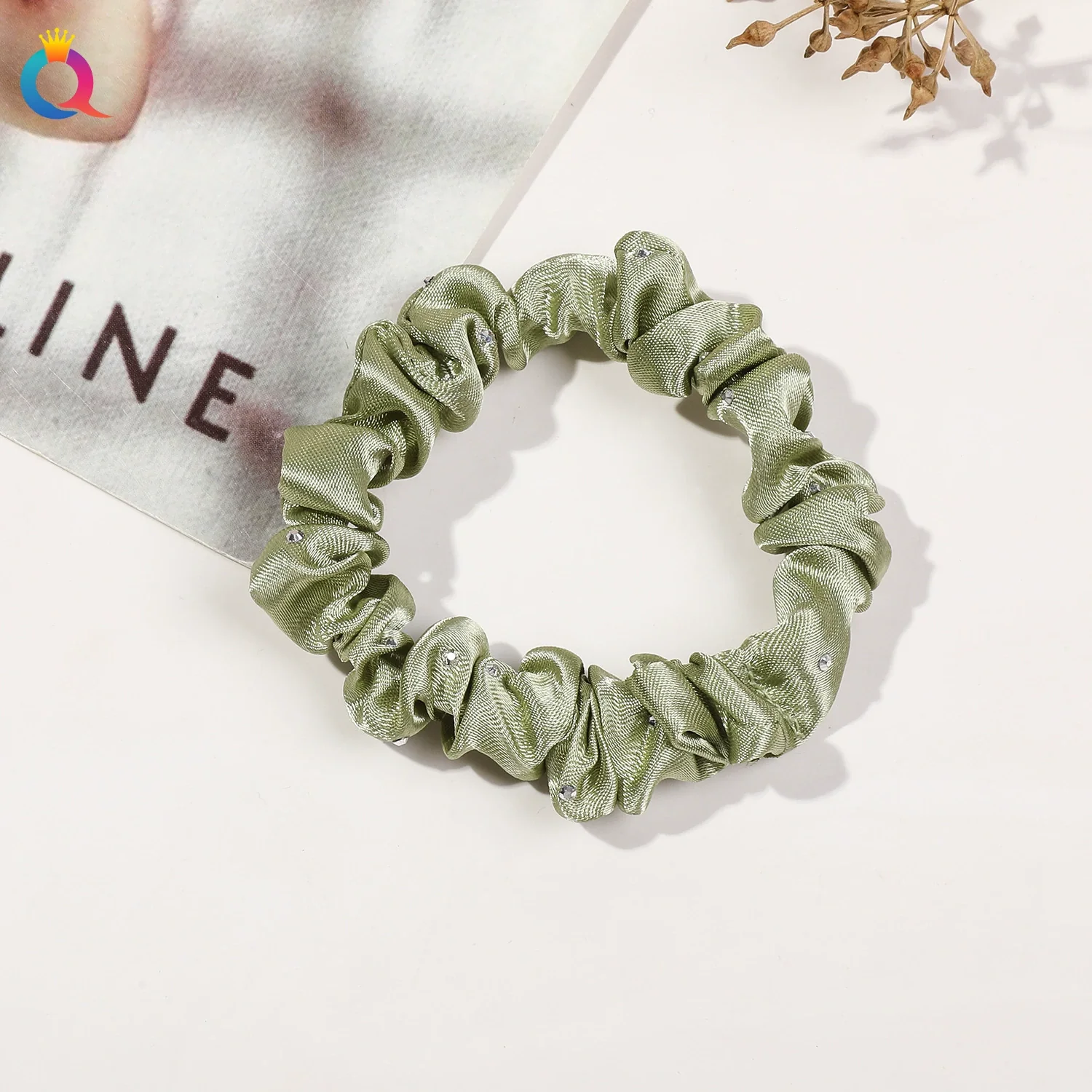 Wholesale Women's Satin Large Intestine Shape Hair Ring Manual Crafted - Image 20