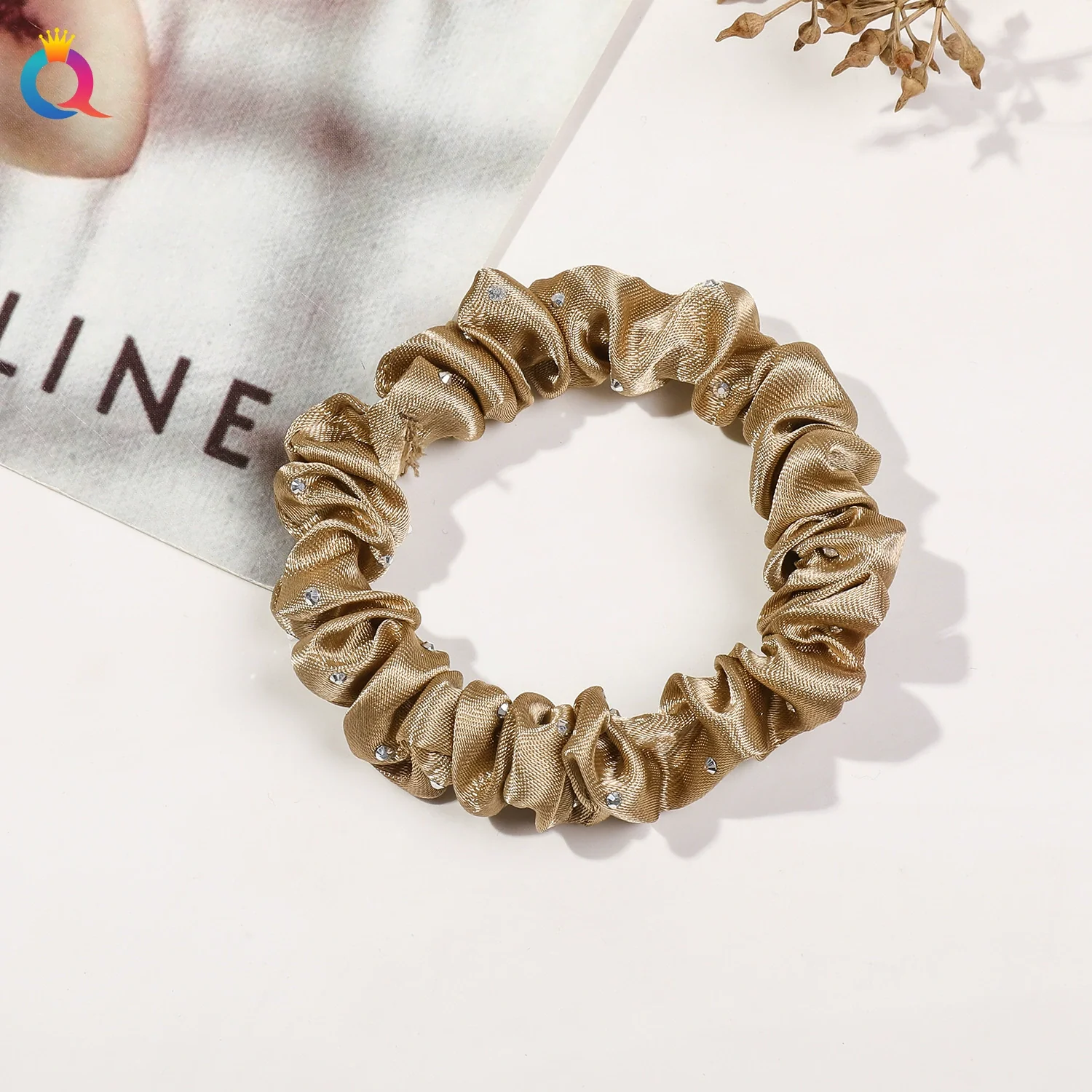Wholesale Women's Satin Large Intestine Shape Hair Ring Manual Crafted - Image 22