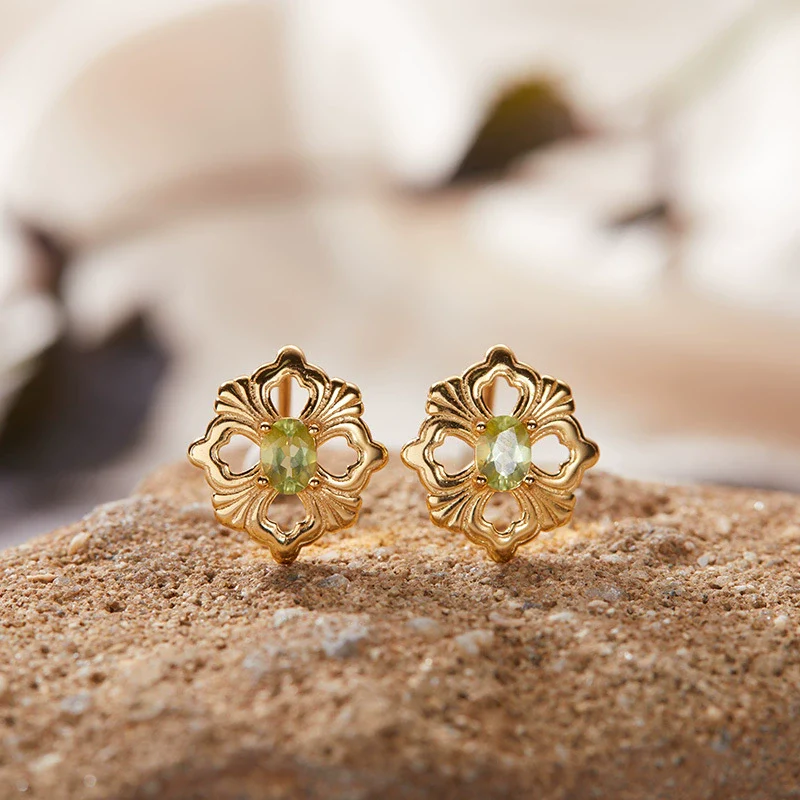 Wholesale Women's Silver Geometric Wiredrawing Earrings Set With Gems - Image 26