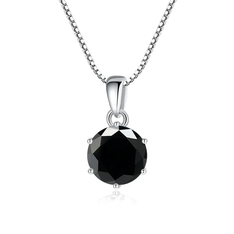 Wholesale Women's Silver Inlaid Round Moissanite Bone Chain Necklace With Animals And Zodiac Pattern - Image 11