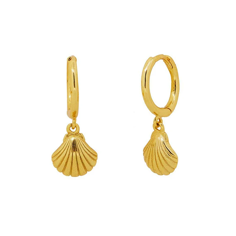 Wholesale Women's Silver Needle Copper Geometric Earrings With Electroplating And Exaggerated Texture