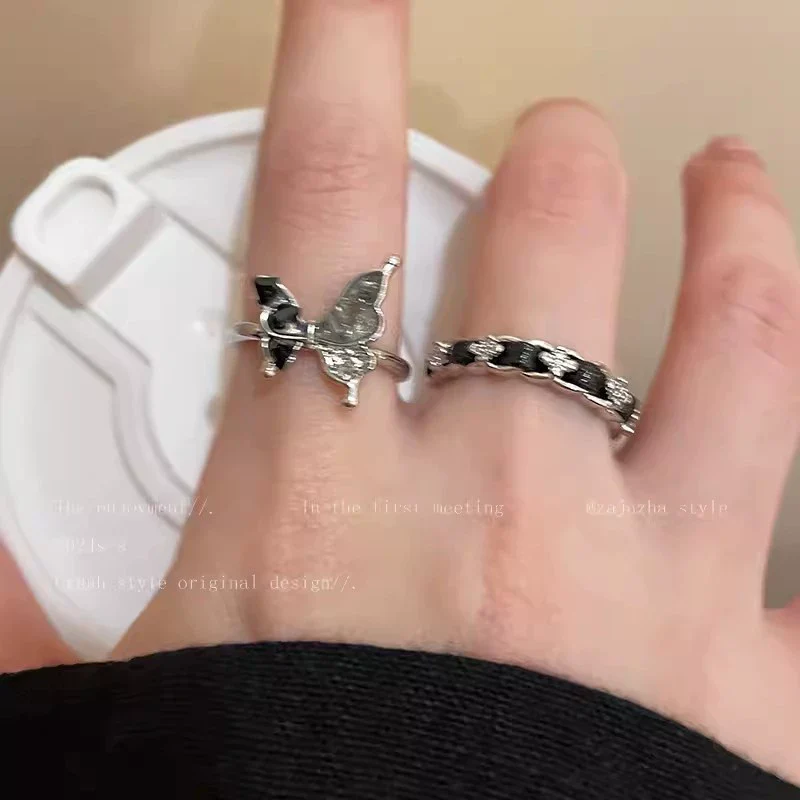 Wholesale Women's Silver Zircon Open Ring Copper Electroplating Heart Bow Geometric Shape - Image 10