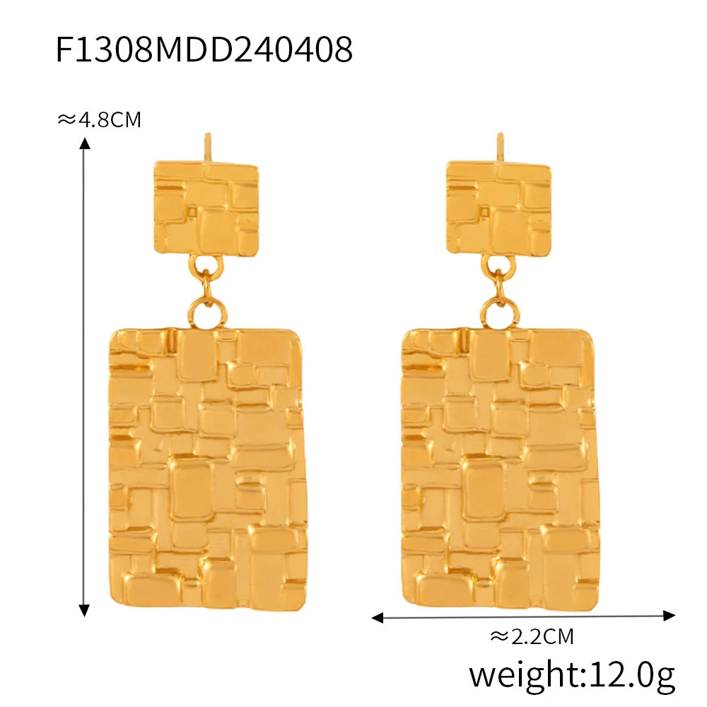Wholesale Women's Simple Geometric Goldplated Titanium Steel Shell Beads Earrings With Imitation Pearl Casting Design - Image 12