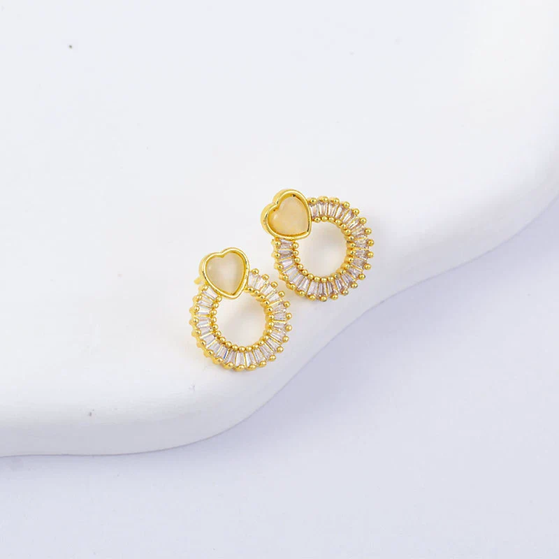 Wholesale Women's Simple Geometric Square Copper Microinlaid Electroplated Earrings - Image 20