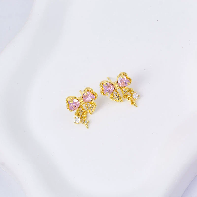 Wholesale Women's Simple Geometric Square Copper Microinlaid Electroplated Earrings - Image 21