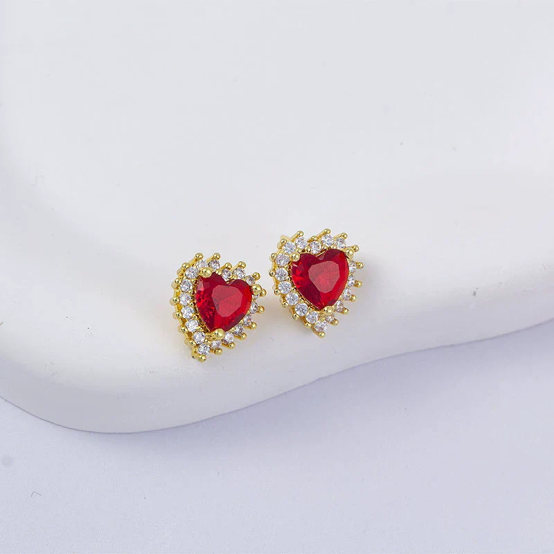 Wholesale Women's Simple Geometric Square Copper Microinlaid Electroplated Earrings - Image 37