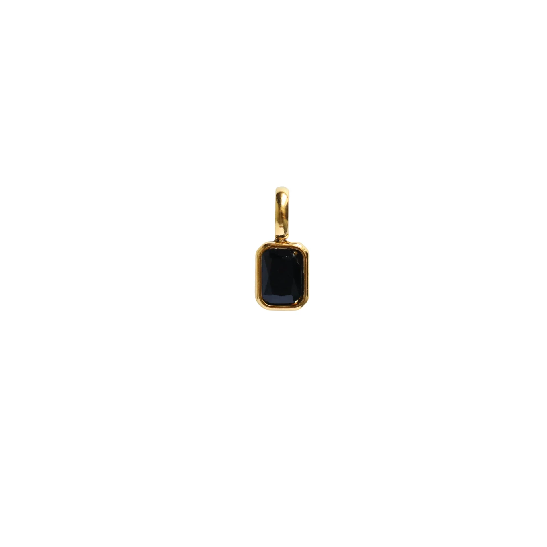 Wholesale Women's Simple Geometric Titanium Steel Necklace With Mixed Gemstone Setting And Diamond Setting Pendant - Image 14