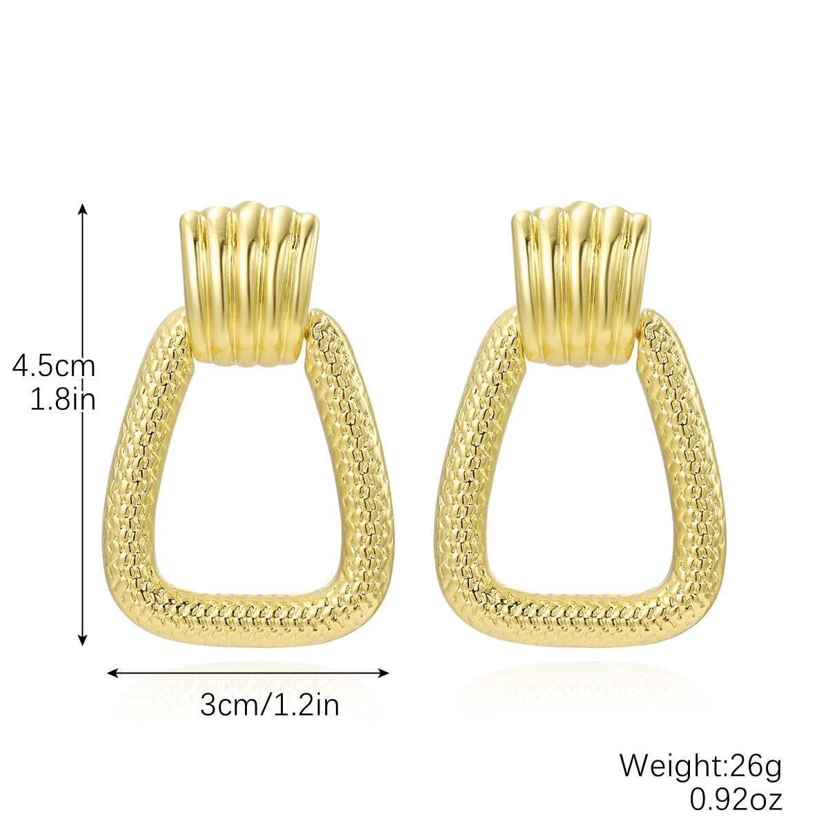 Wholesale Women's Simple Light Luxury Niche Knotted Metal Geometric Earrings With Electroplating - Image 8