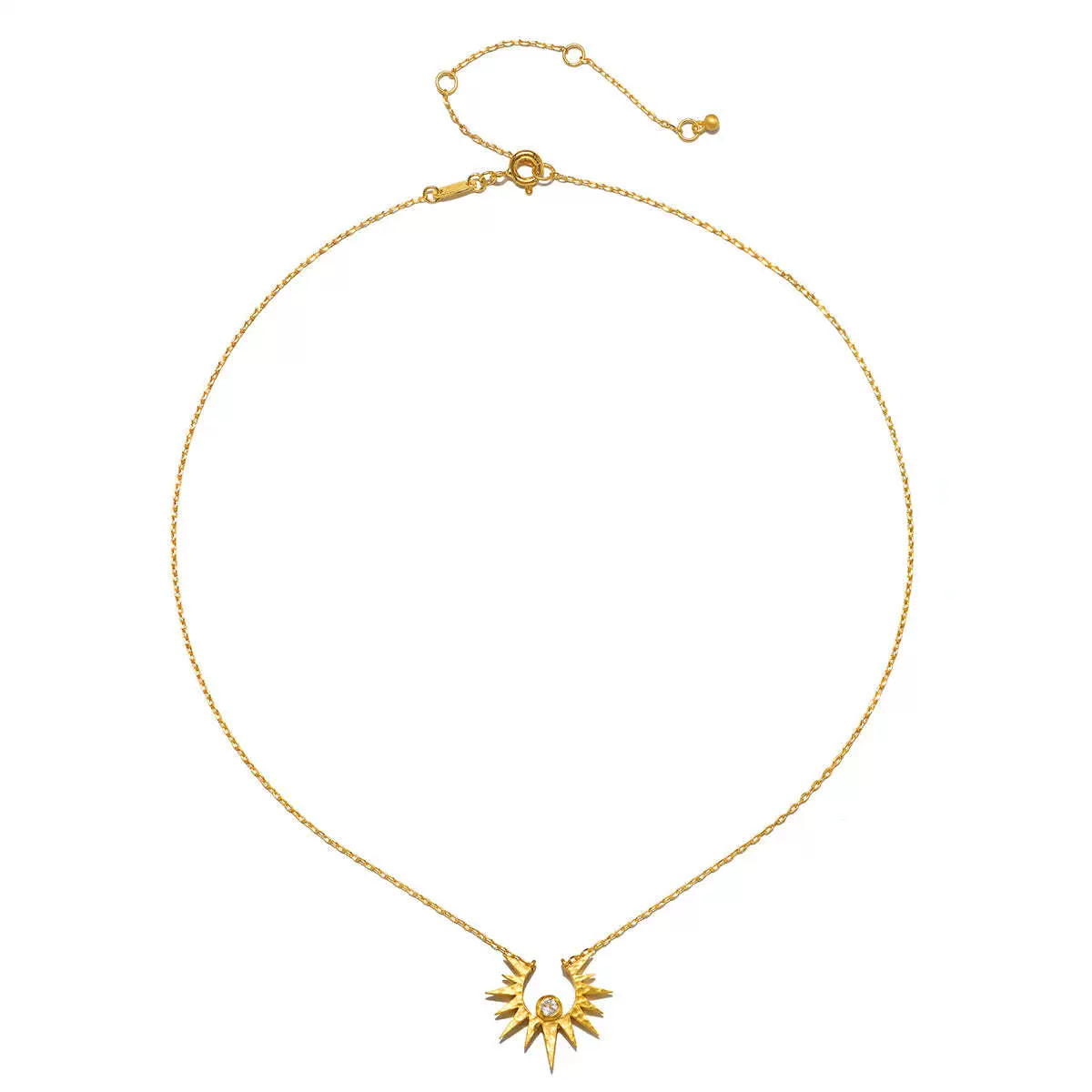 Wholesale Women's Stacking Style Sun Moon Zircon Stainless Steel Pendant Necklace With Dripping Oil And Electroplated 18K Gold Color Retention - Image 10