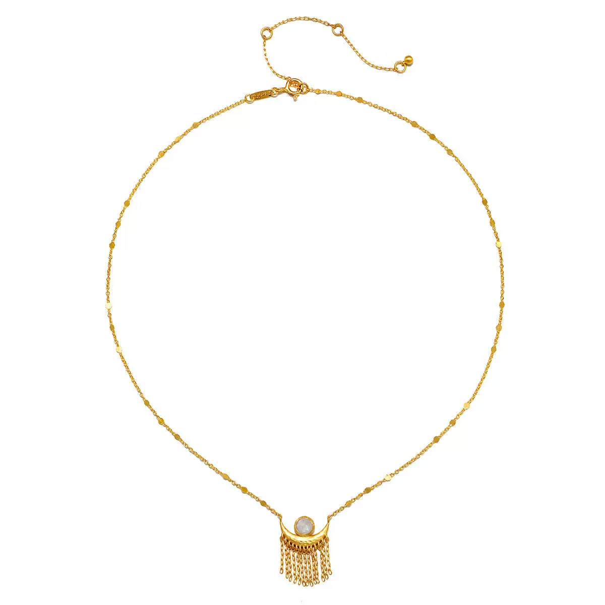 Wholesale Women's Stacking Style Sun Moon Zircon Stainless Steel Pendant Necklace With Dripping Oil And Electroplated 18K Gold Color Retention - Image 8