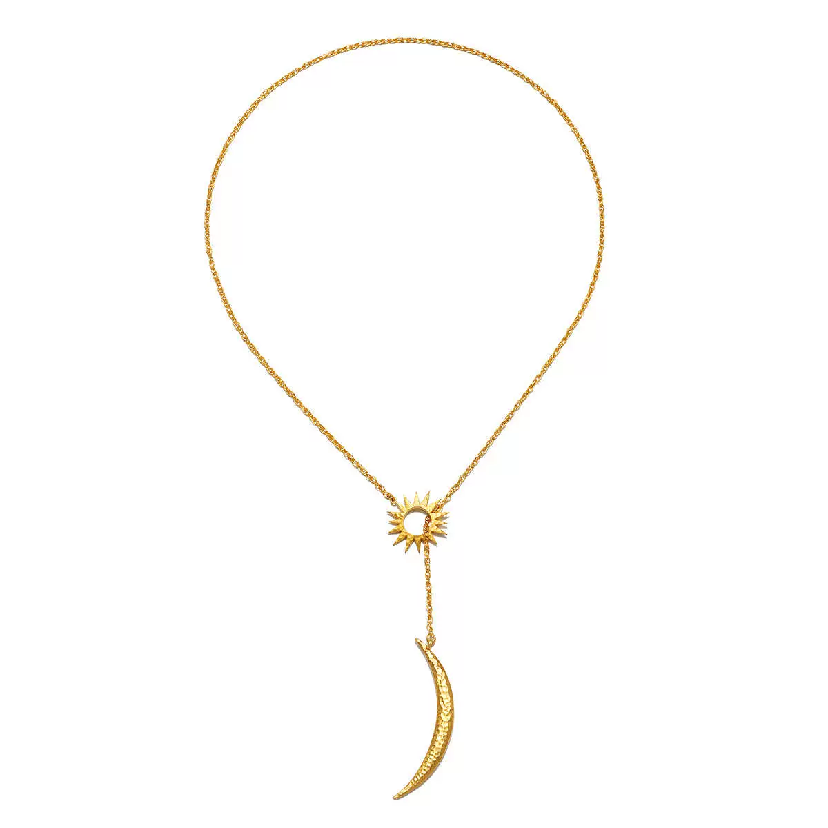 Wholesale Women's Stacking Style Sun Moon Zircon Stainless Steel Pendant Necklace With Dripping Oil And Electroplated 18K Gold Color Retention - Image 9