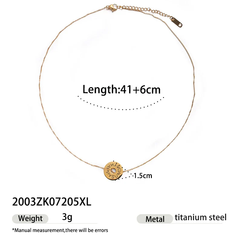Wholesale Women's Stainless Steel And Titanium Steel Jewelry Set Electroplated Sweater Chain And Pendant Minimalist Ins Style - Image 6