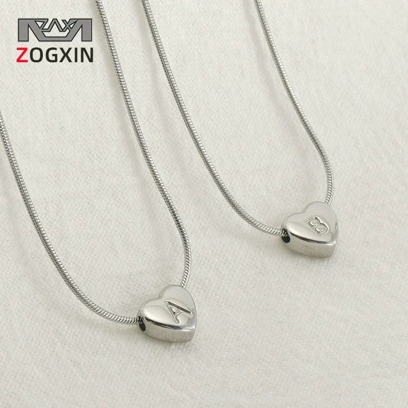 Wholesale Women's 316L Stainless Steel And 316L Stainless Steel Love Necklace With Letter Pendant And Snake Bone Chain Electroplated Fashion Minimalist Style