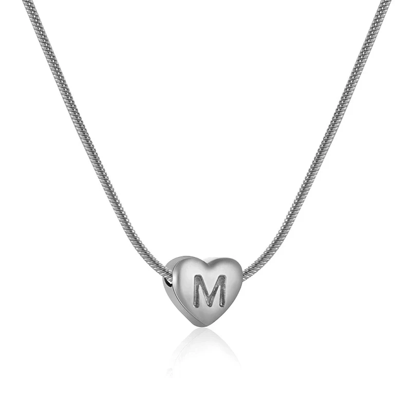 Wholesale Women's 316L Stainless Steel And 316L Stainless Steel Love Necklace With Letter Pendant And Snake Bone Chain Electroplated Fashion Minimalist Style - Image 17