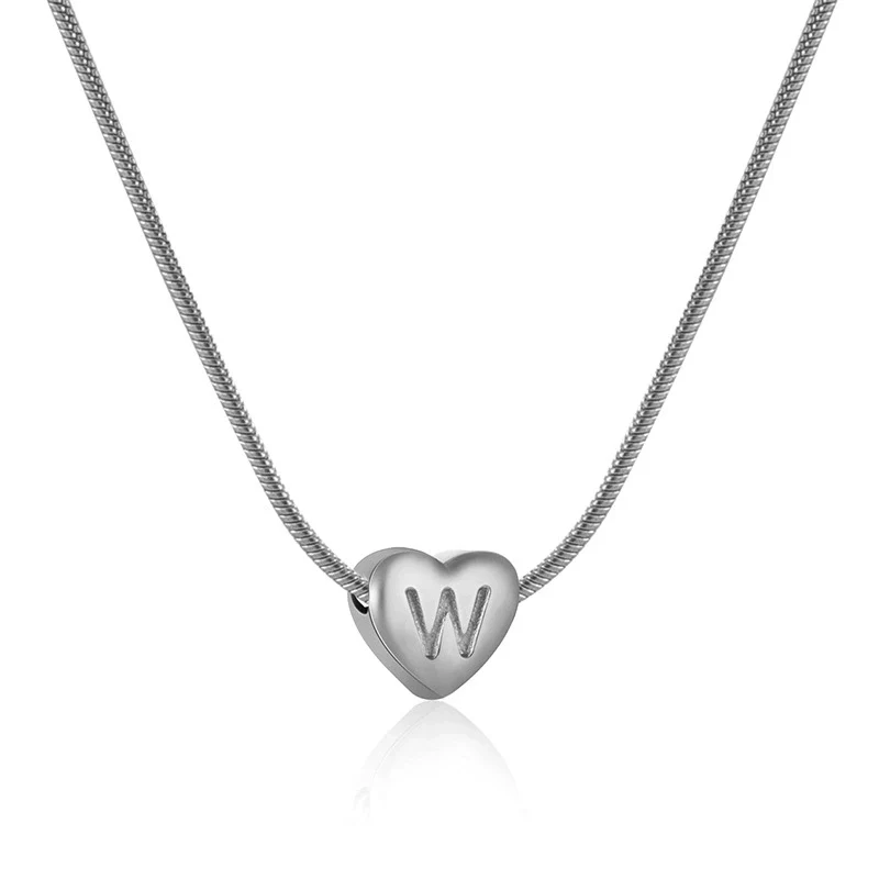Wholesale Women's 316L Stainless Steel And 316L Stainless Steel Love Necklace With Letter Pendant And Snake Bone Chain Electroplated Fashion Minimalist Style - Image 27
