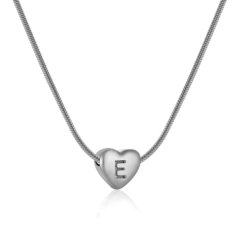 Wholesale Women's 316L Stainless Steel And 316L Stainless Steel Love Necklace With Letter Pendant And Snake Bone Chain Electroplated Fashion Minimalist Style - Image 9