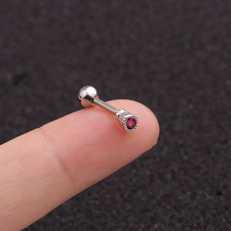 Wholesale Women's Stainless Steel Drop Shape Zircon Inlaid Ear Nails Jewelry - Image 3