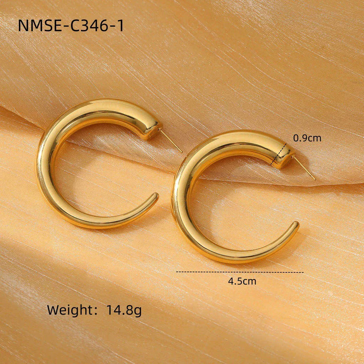 Wholesale Women's Stainless Steel Electroplated 18K Gold Hoop Earrings With Niche Design - Image 18