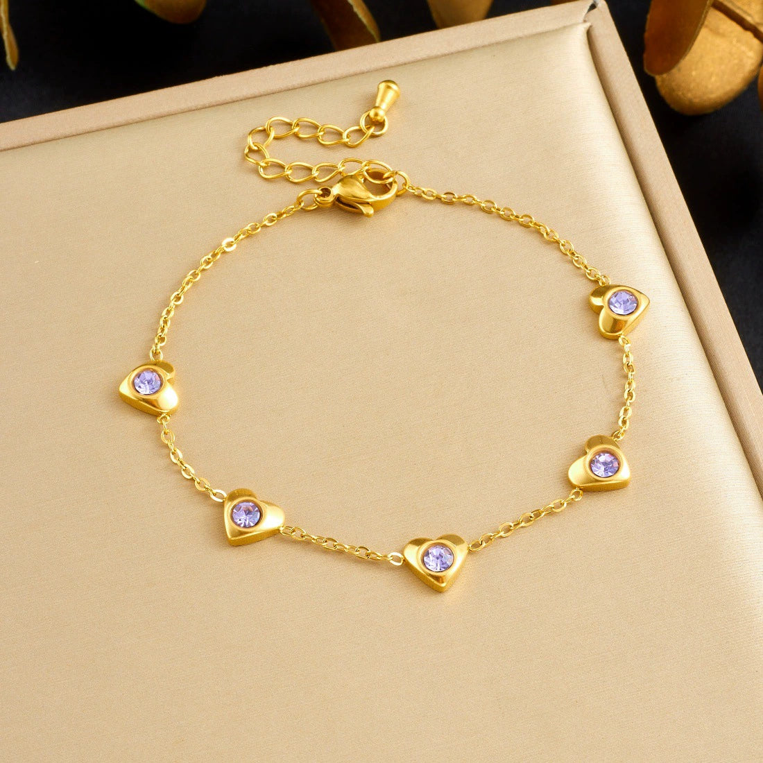 Wholesale Women's Stainless Steel Electroplated Heart Water Drop Bell Shaped Jewelry Accessories Three Piece Set - Image 3