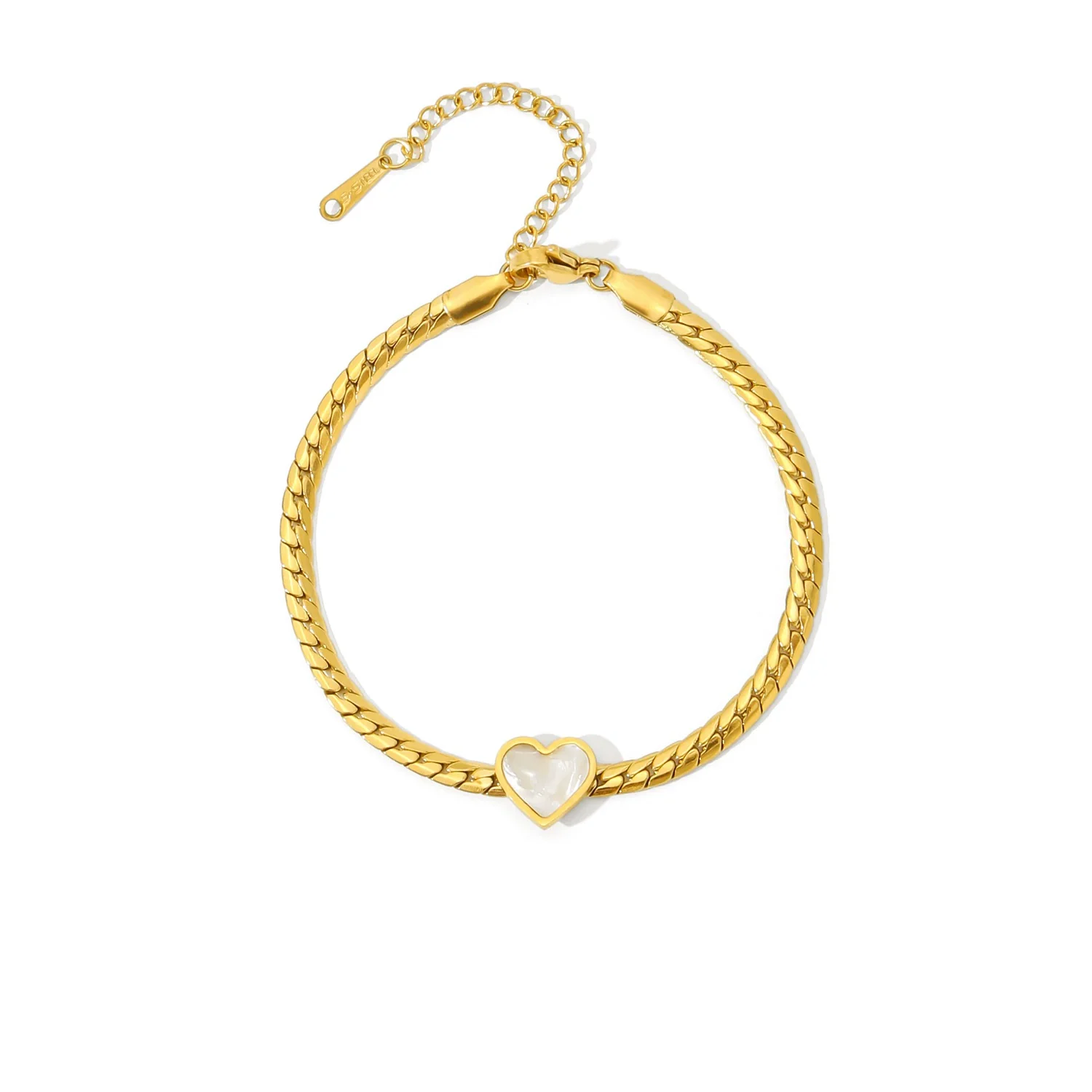 Wholesale Women's Stainless Steel Geometric Love Blade Bracelet With Electroplating Treatment Light Luxury And Simple Fashion Style - Image 5